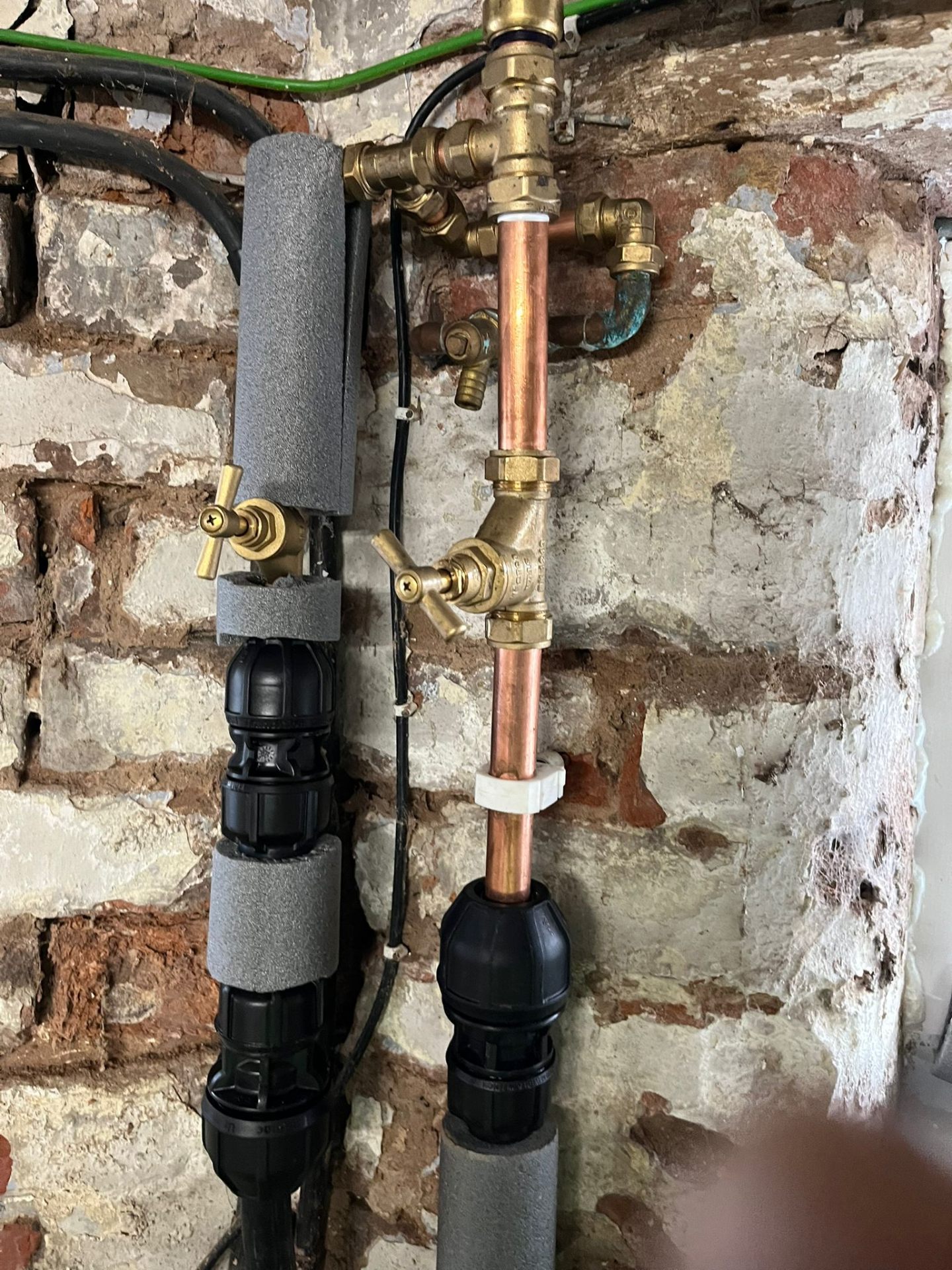 Moling pipe install in UK garden
