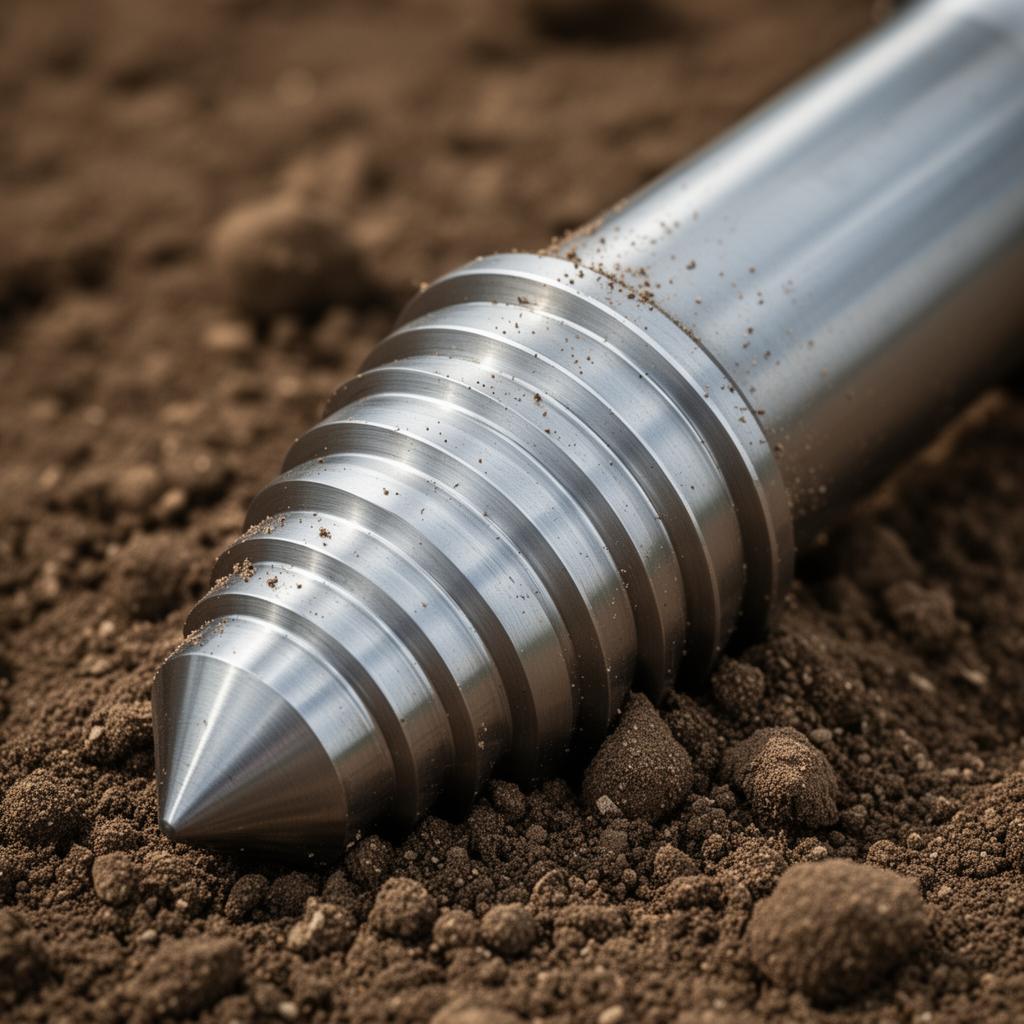 Close-up of a 45mm Grundomat pneumatic piercing tool head