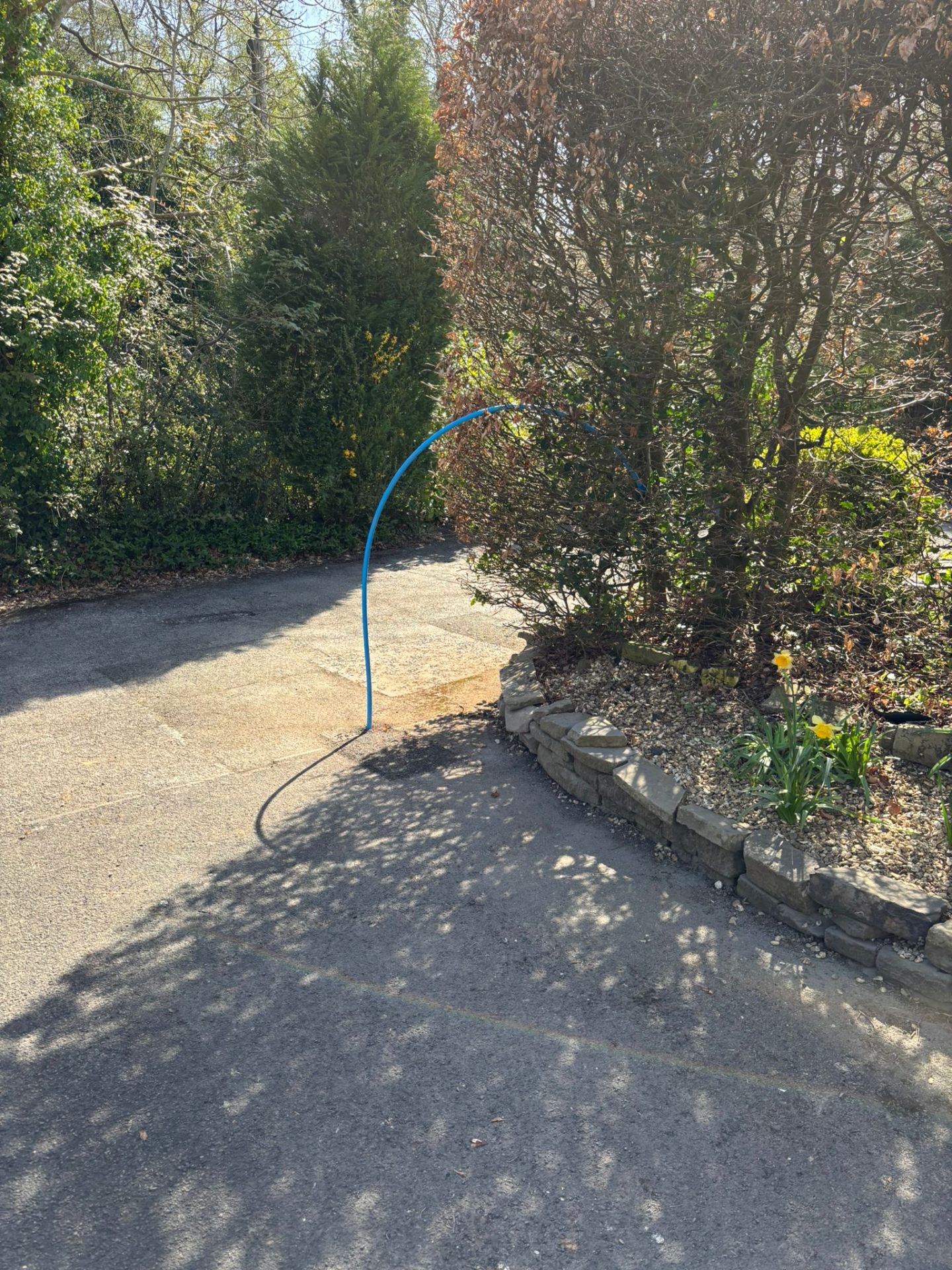 Old leaking lead pipe removed