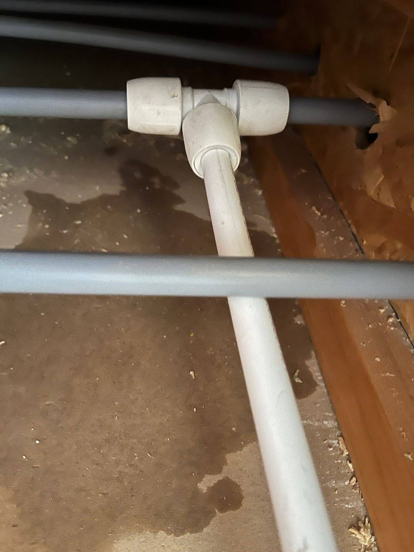 Moling under driveway